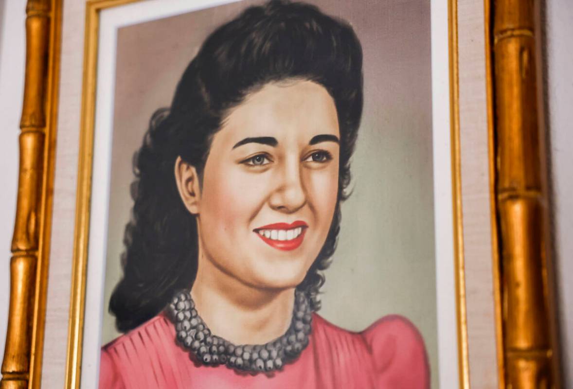 An early painting of longtime Nevada banker and philanthropist Selma Bartlett. Photo taken Thur ...