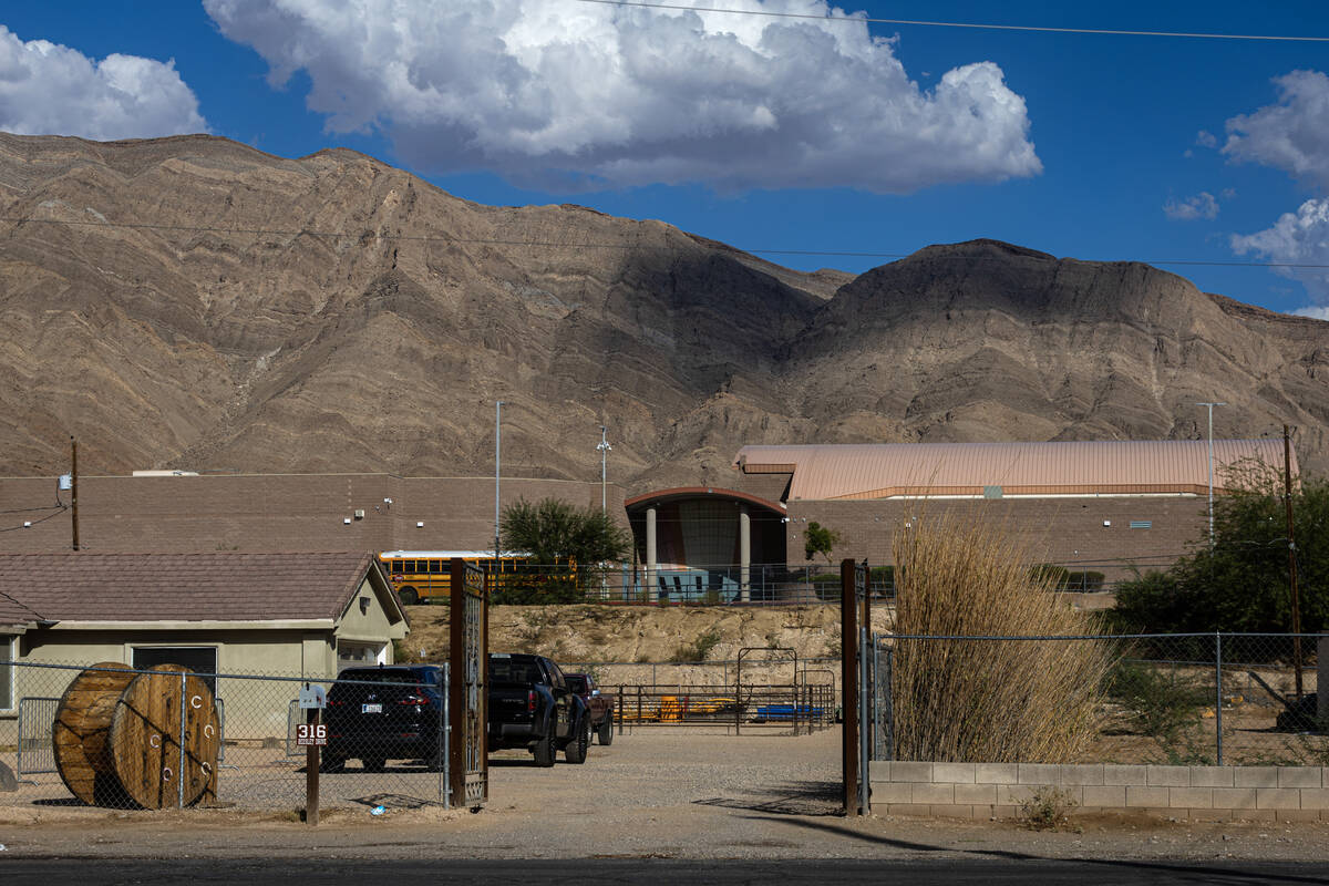 An exterior view of Keller Middle School is seen on Thursday, Sept. 25, 2025, in Las Vegas. (Ch ...