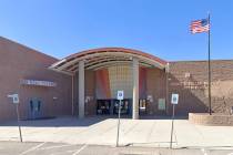 Keller Middle School at 301 N. Fogg St., in Las Vegas is seen in a screenshot. (Google)