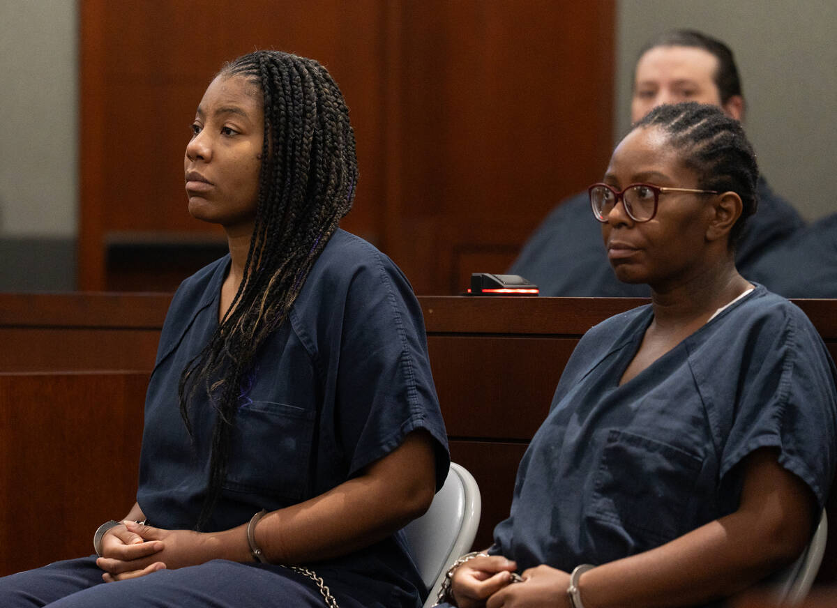 Lakeisha Holloway appears in court on Thursday morning in Las Vegas Sept. 25, 2025. (Kara Gilde ...
