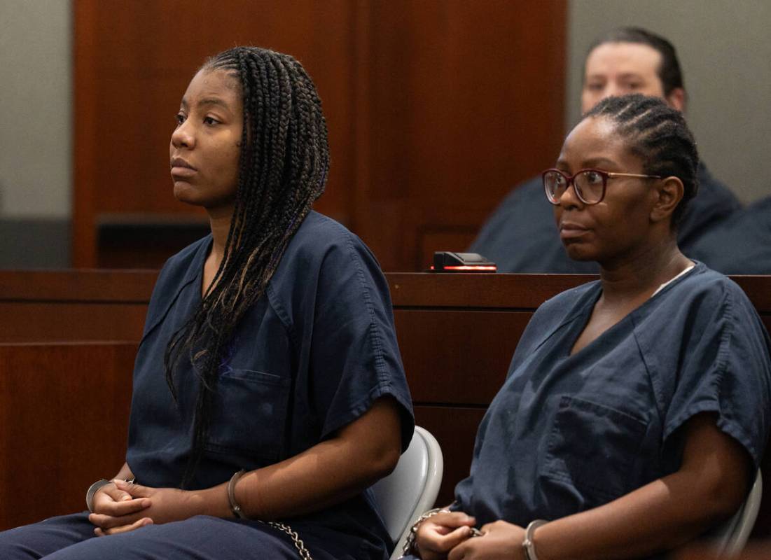 Lakeisha Holloway appears in court on Thursday morning in Las Vegas Sept. 25, 2025. (Kara Gilde ...