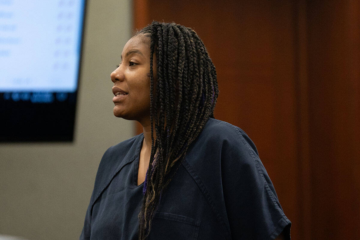 Lakeisha Holloway appears in court and withdraws her plea Thursday morning in Las Vegas Sept. 2 ...