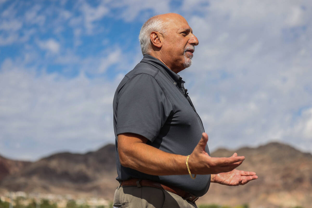 Lt. Gov. Stavros Anthony speaks during a groundbreaking event for the Nevada Adventure Center T ...