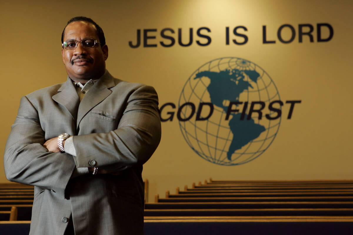 Pastor Patrick Wooden Sr. is seen in the sanctuary of the Upper Room Church of God in Christ on ...