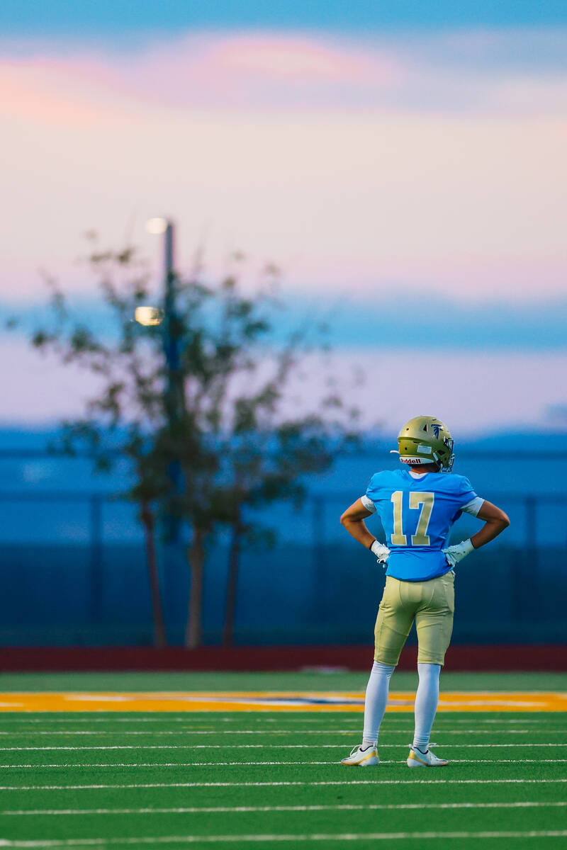 Foothill wide receiver Owen Preslan-Aldrigde during a high school football game between Liberty ...