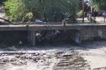 Damage from flooding in Globe, Ariz., is seen on Saturday morning, Sept. 27, 2025. (Adam Klepp/ ...
