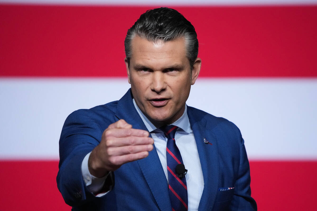 Secretary of Defense Pete Hegseth speaks to senior military leaders at Marine Corps Base Quanti ...