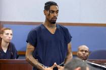 Isaiah Pierce, accused of fatally stabbing a UNLV student, appears in court during a bail heari ...