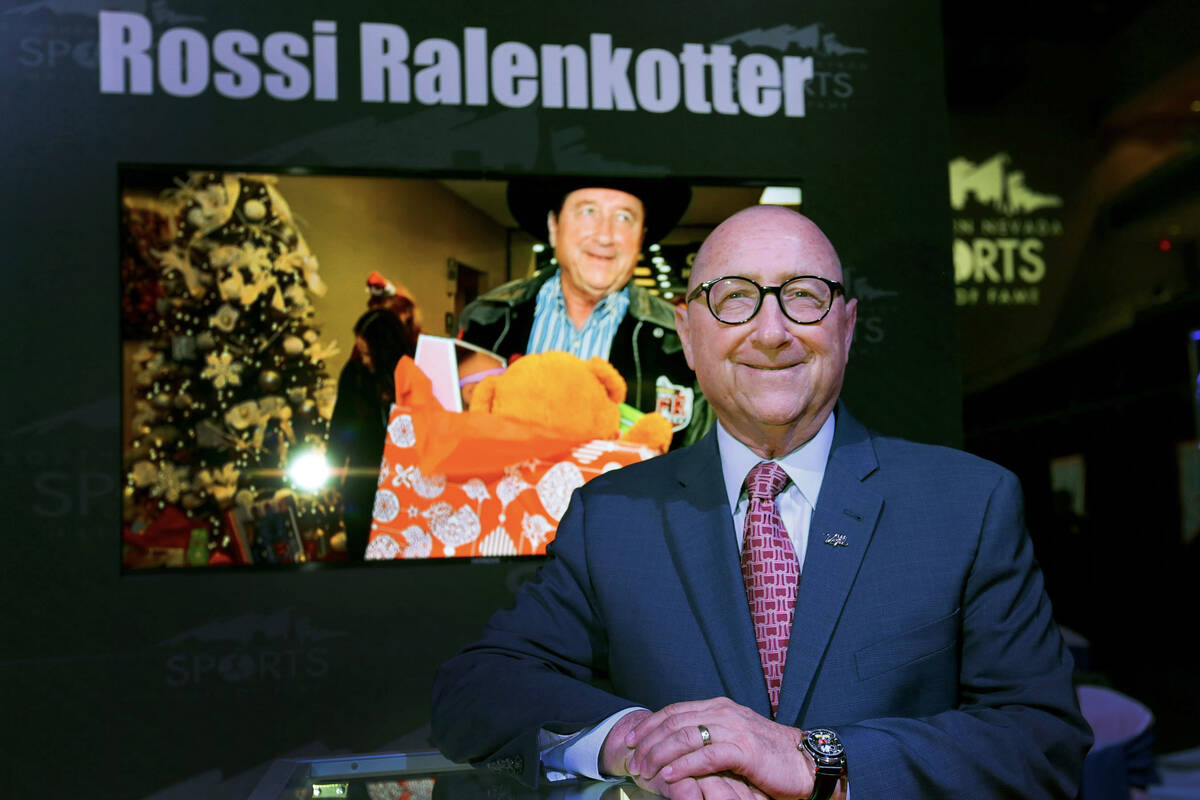 Rossi Ralenkotter before the Southern Nevada Sports Hall of Fame ceremony at Orleans Arena in L ...