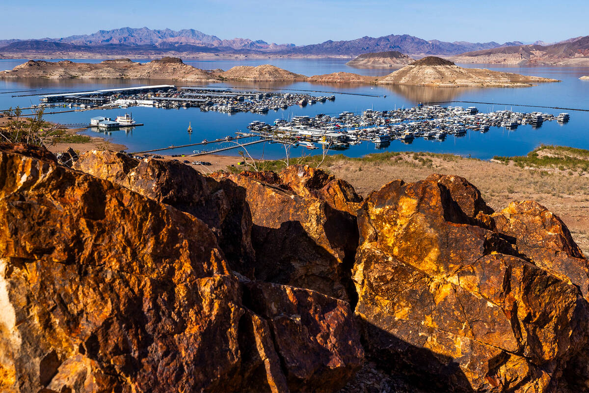 The Las Vegas Boat Harbor and Lake Mead Marina within the Lake Mead National Recreation Area on ...
