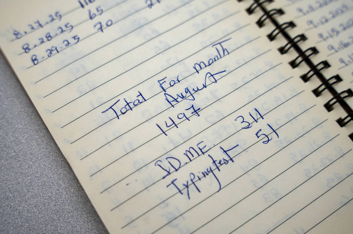 Administrative assistant Zahra Modjarrad notes in her ledger the number of job seekers she assi ...