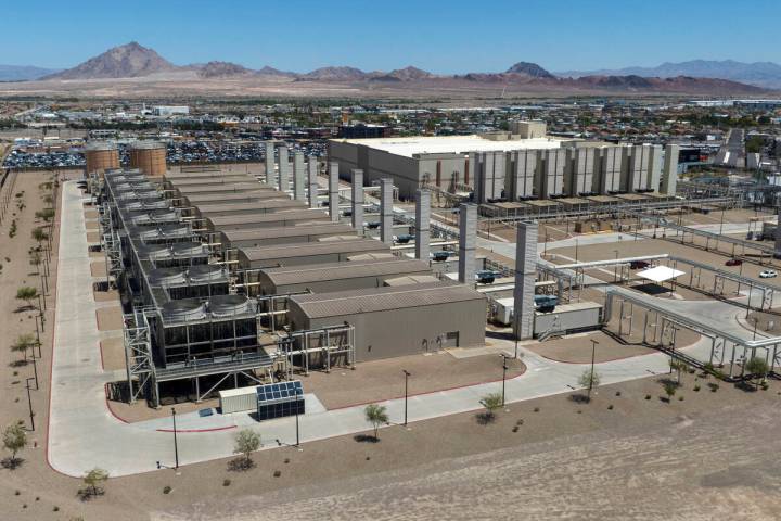 An aerial photo shows a Google data center on Wednesday, July 23, 2025, in Henderson. (Bizuayeh ...
