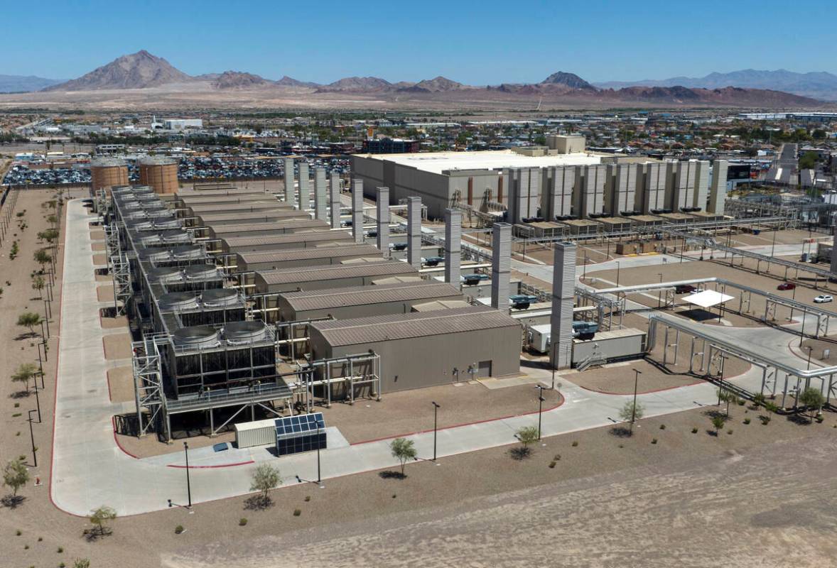 An aerial photo shows a Google data center on Wednesday, July 23, 2025, in Henderson. (Bizuayeh ...