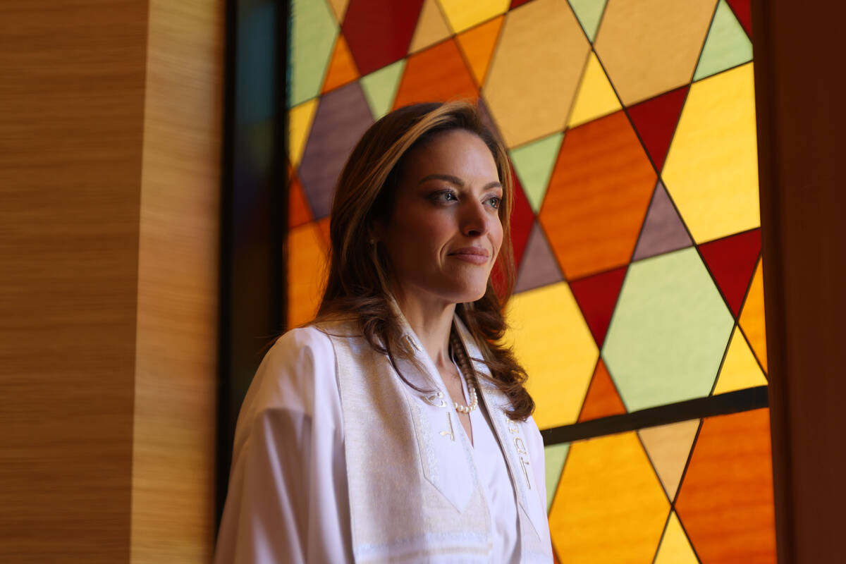 Rabbi-Cantor Jessica Hutchings is photographed at Congregation Ner Tamid Thursday, Oct. 2, 2025 ...