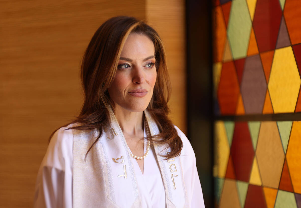 Rabbi-Cantor Jessica Hutchings is photographed after giving the Yom Kippur sermon at Congregati ...
