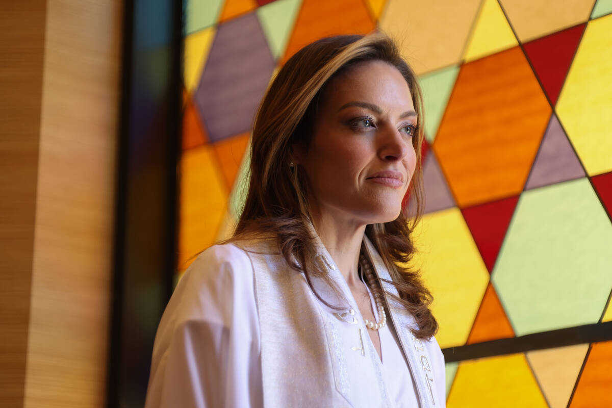 Rabbi-Cantor Jessica Hutchings is photographed after giving the Yom Kippur sermon at Congregati ...