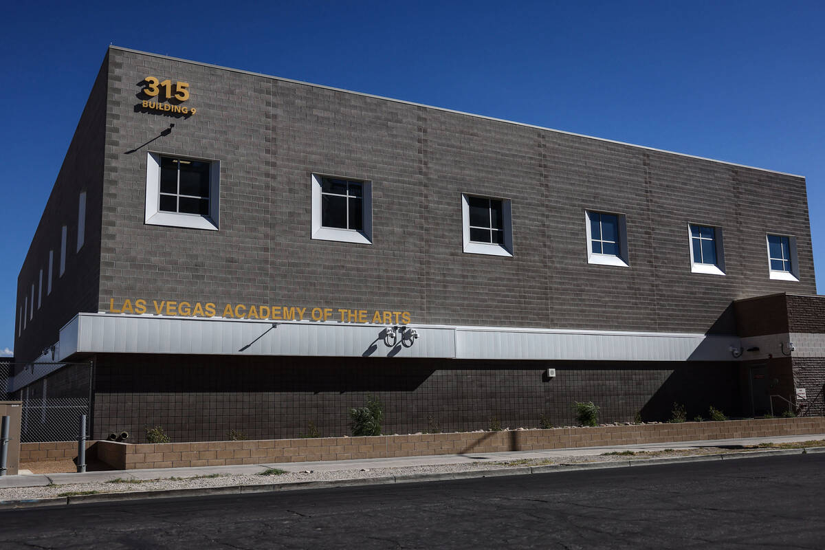 The new gym at the Las Vegas Academy of the Arts Friday, Oct. 3, 2025 in Las Vegas. (Benjamin H ...