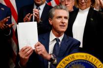 California Gov. Gavin Newsom signs bills related to redrawing the state’s congressional ...