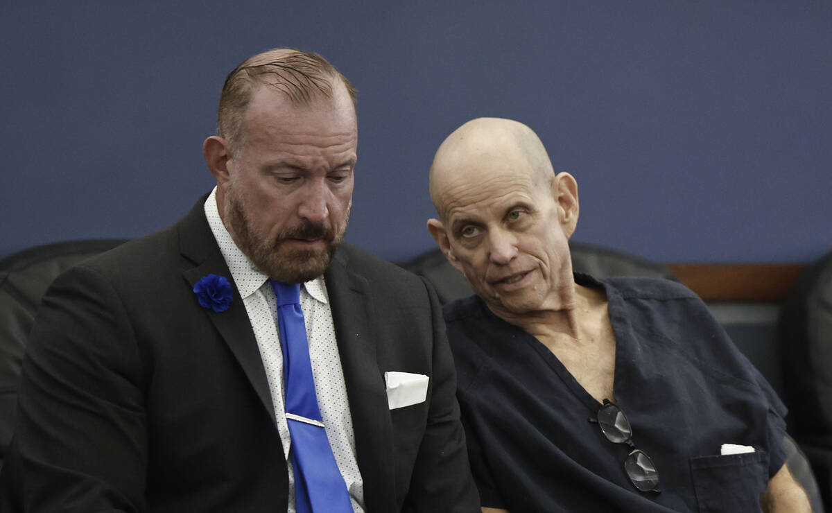 Michael Atwell, right, an ex-Palo Verde teacher and coach who sexually abused children, speaks ...
