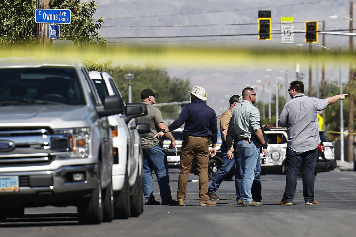 Las Vegas Police investigate an incident involving a 12-year-old boy being hit by a suspected d ...