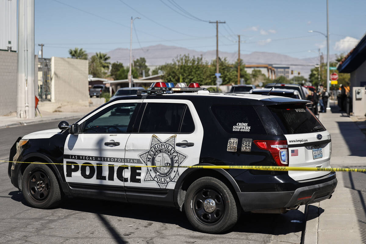 Las Vegas Police investigate an incident involving a 12-year-old boy being hit by a suspected d ...