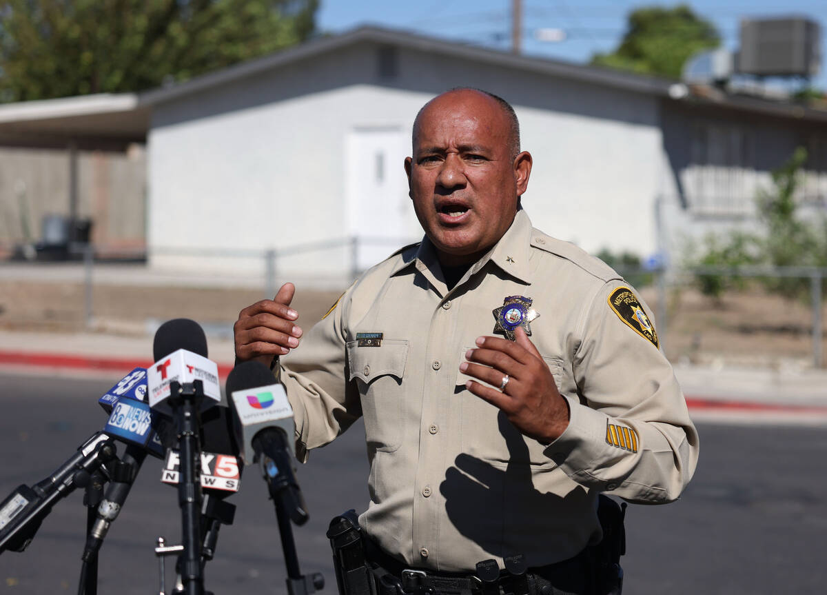 Metropolitan Police Department Deputy Chief Jose Hernandez addresses the media involving a 12-y ...