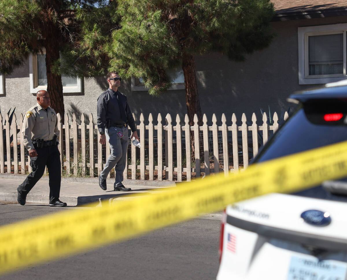Las Vegas Police investigate an incident involving a 12-year-old boy being hit by a suspected d ...
