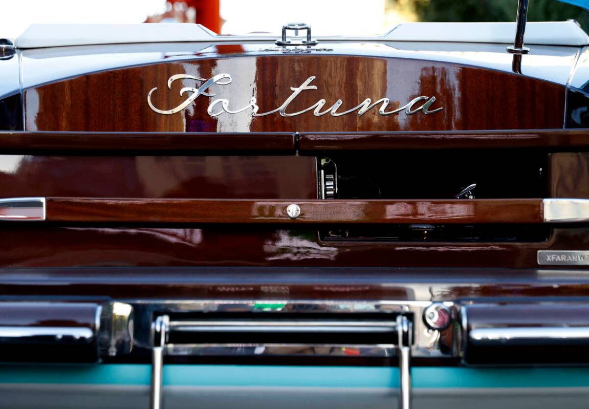 Fortuna, the Bellagio’s 33-foot yach, is seen before being hoisted into Lago di Como at ...