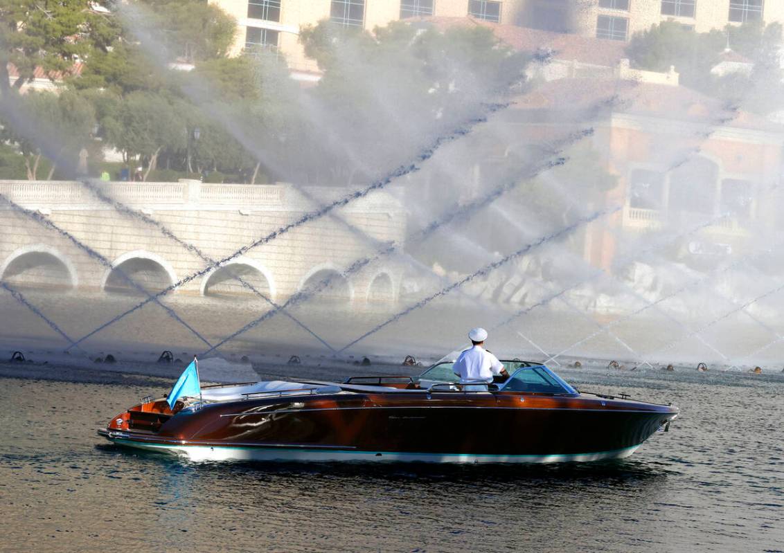Captain Mike Seitman sails the Bellagio’s 33-foot yach, Fortuna, on Lago di Como at the ...