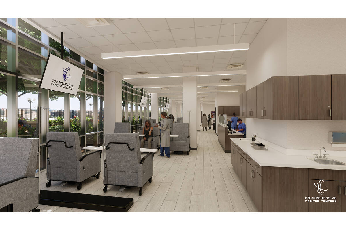 Renderings for Comprehensive Cancer Centers of Nevada flagship treatment center. (Comprehensive ...