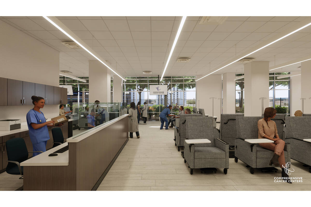 Renderings for Comprehensive Cancer Centers of Nevada flagship treatment center. (Comprehensive ...