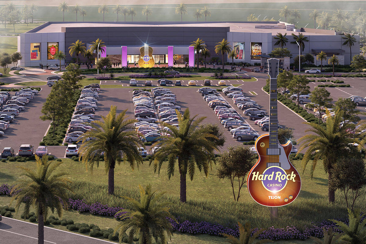 An architectural rendering shows the Hard Rock Casino Tejon, which is set to officially open No ...