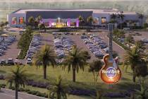An architectural rendering shows the Hard Rock Casino Tejon, which is set to officially open No ...