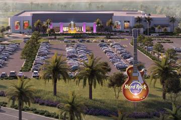 An architectural rendering shows the Hard Rock Casino Tejon, which is set to officially open No ...