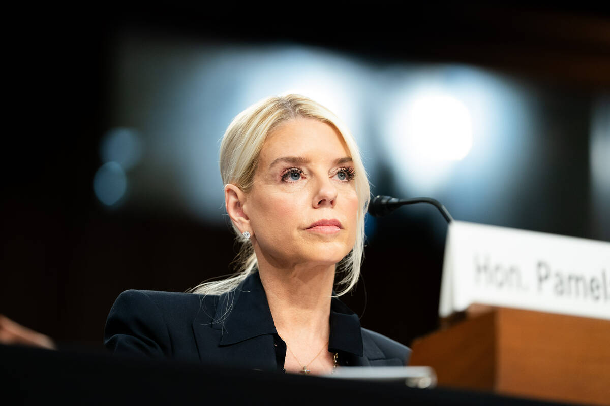 Attorney General Pam Bondi appears before the Senate Judiciary Committee oversight hearing, on ...