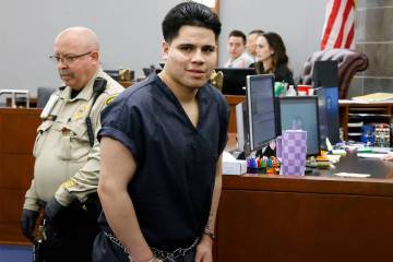 Victor Cardena-Pizarro is led out of a courtroom after his sentencing at the Regional Justice C ...
