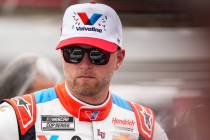 William Byron looks on prior to a NASCAR Cup Series auto race at Charlotte Motor Speedway, Sund ...