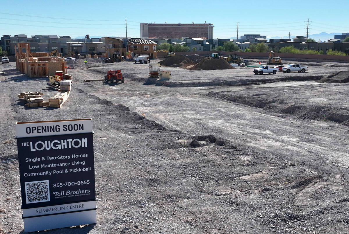 Construction is underway on a 102-unit condo project, called The Loughton, by Toll Brothers, at ...