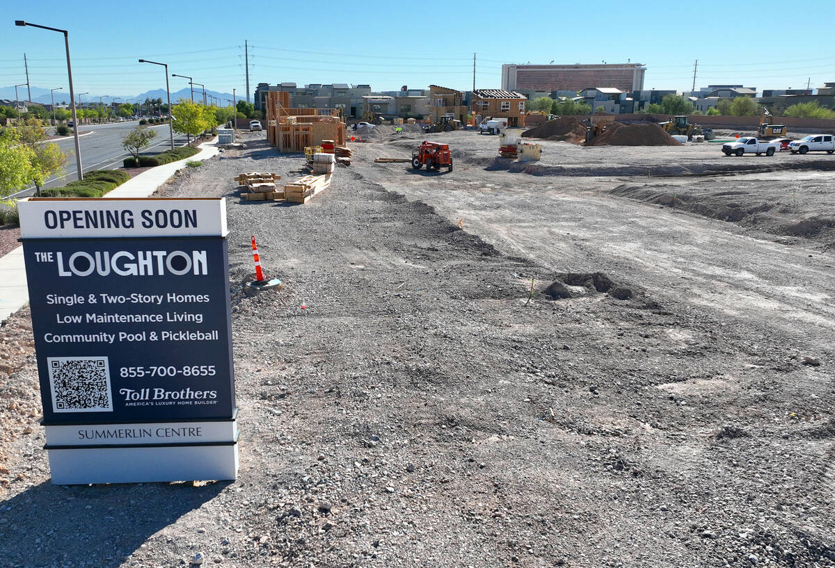 Construction is underway on a 102-unit condo project, called The Loughton, by Toll Brothers, at ...