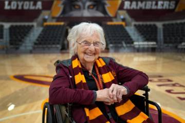 Sister Jean Dolores Schmidt, the Loyola University men's basketball chaplain and school celebri ...
