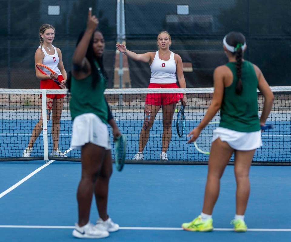 Palo Verde's Saniyah Walker and Leila Villamor discuss a late call with Coronado's El ...