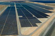 The Mega Solar Array property owned by Invenergy is seen on Jan. 9, 2023, outside of Las Vegas. ...