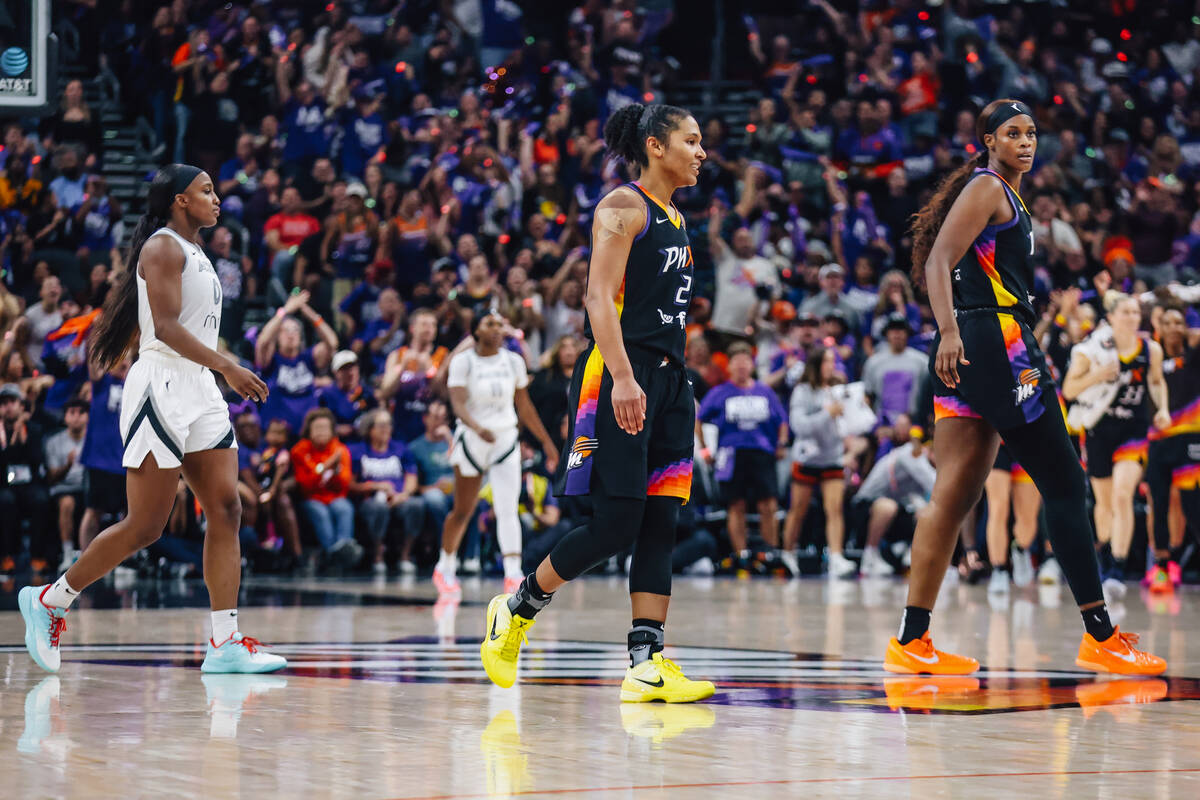 Phoenix Mercury forward Alyssa Thomas (25) walks across the court during game four of a WNBA fi ...