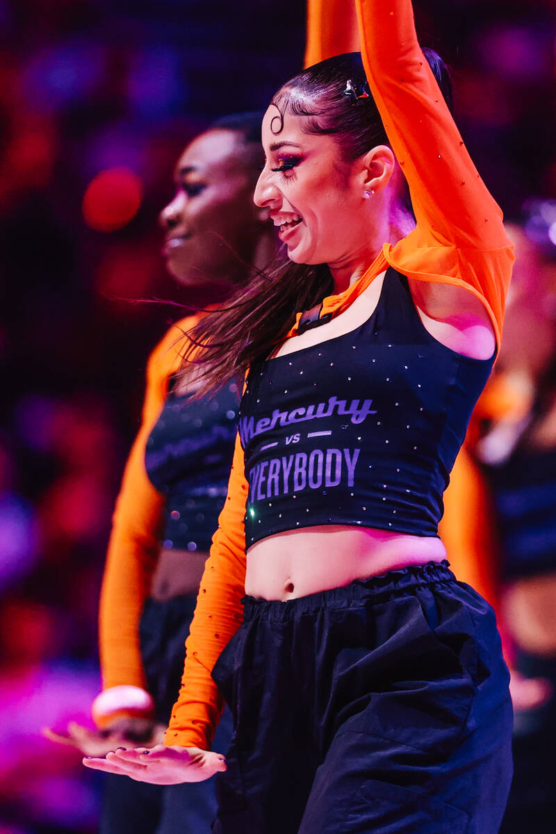 Dancers perform during game four of a WNBA finals match up between the Aces and Phoenix Mercury ...