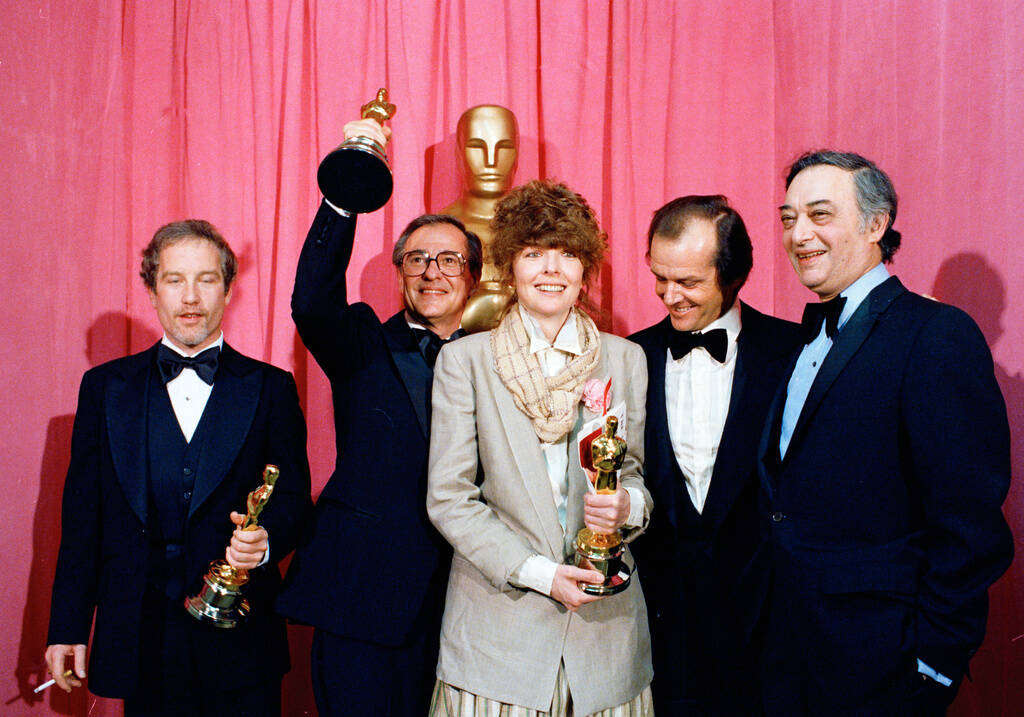 FILE - Oscar winners pose with their statuettes at the Academy Awards presentation in Los Angel ...