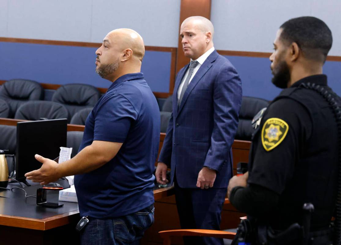 Mark Rodriguez, the father of a 2-year-old Nicolas Rodriguez-Tiendaat, delivers his victim impa ...