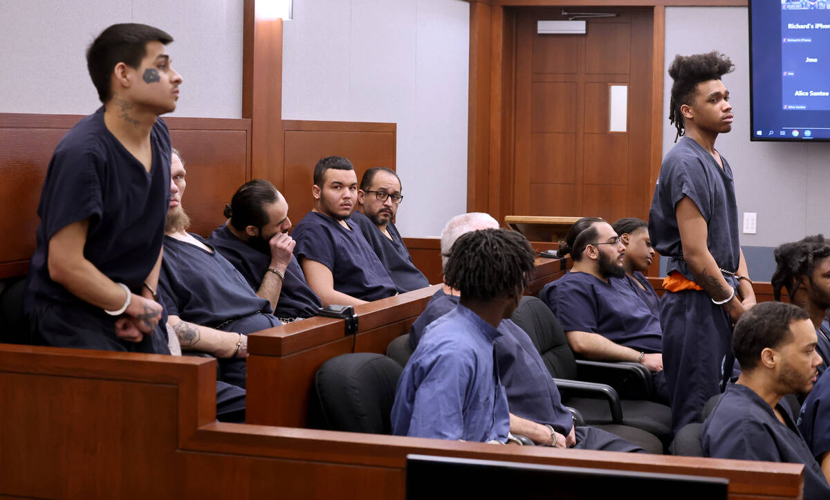 Jesus Ayala, left, and Jzamir Keys appear in court at the Regional Justice Center in Las Vegas ...