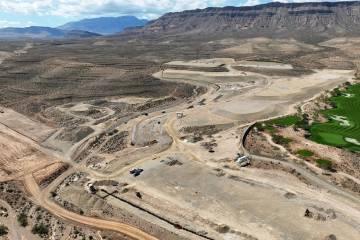 Land at the end of Rolling Foothills Drive west of Town Center Drive is seen on Monday, Sept. 2 ...