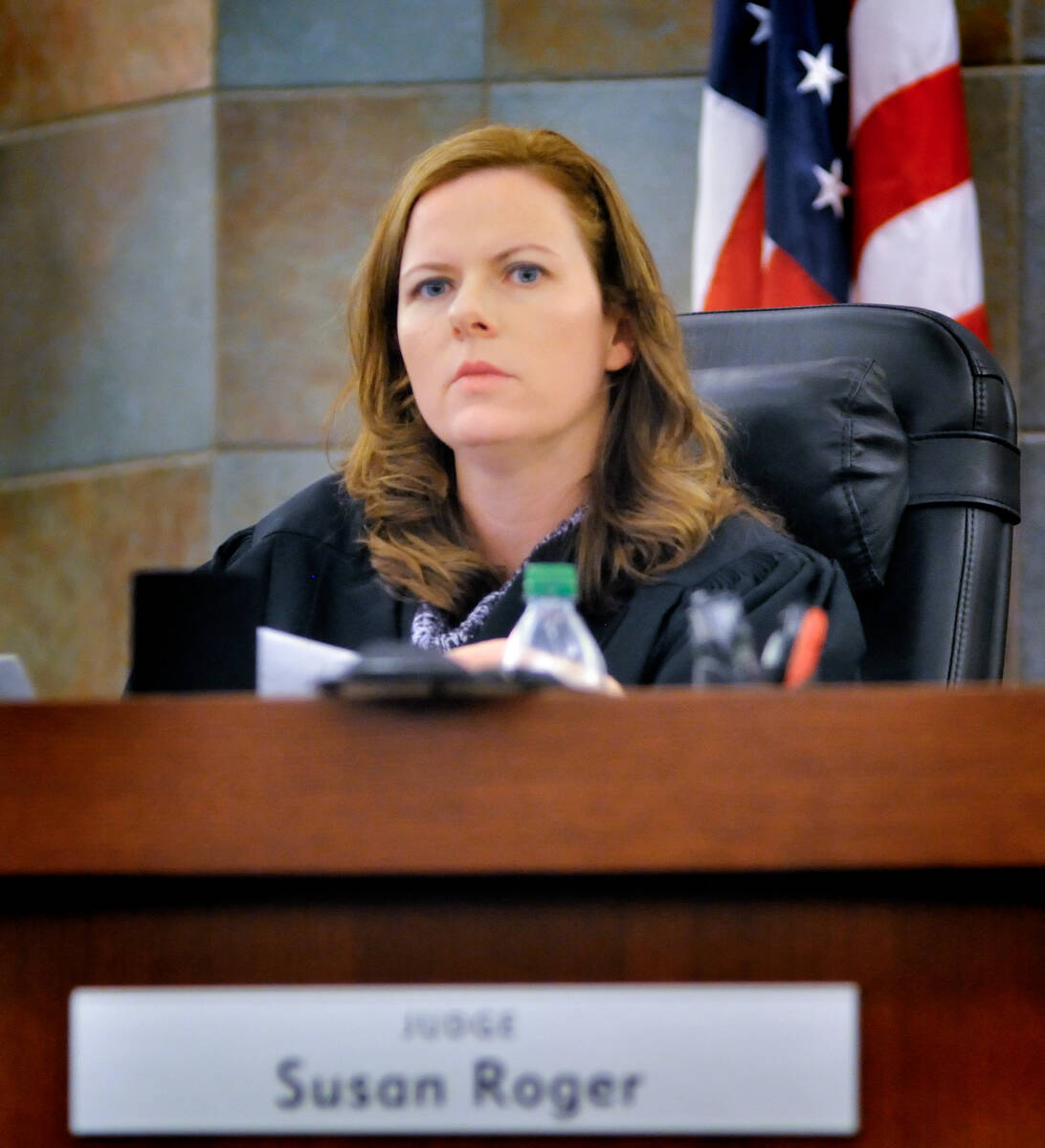 In this Review-Journal file photo, Judge Susan Roger conducts hearings for Las Vegas Municipal ...