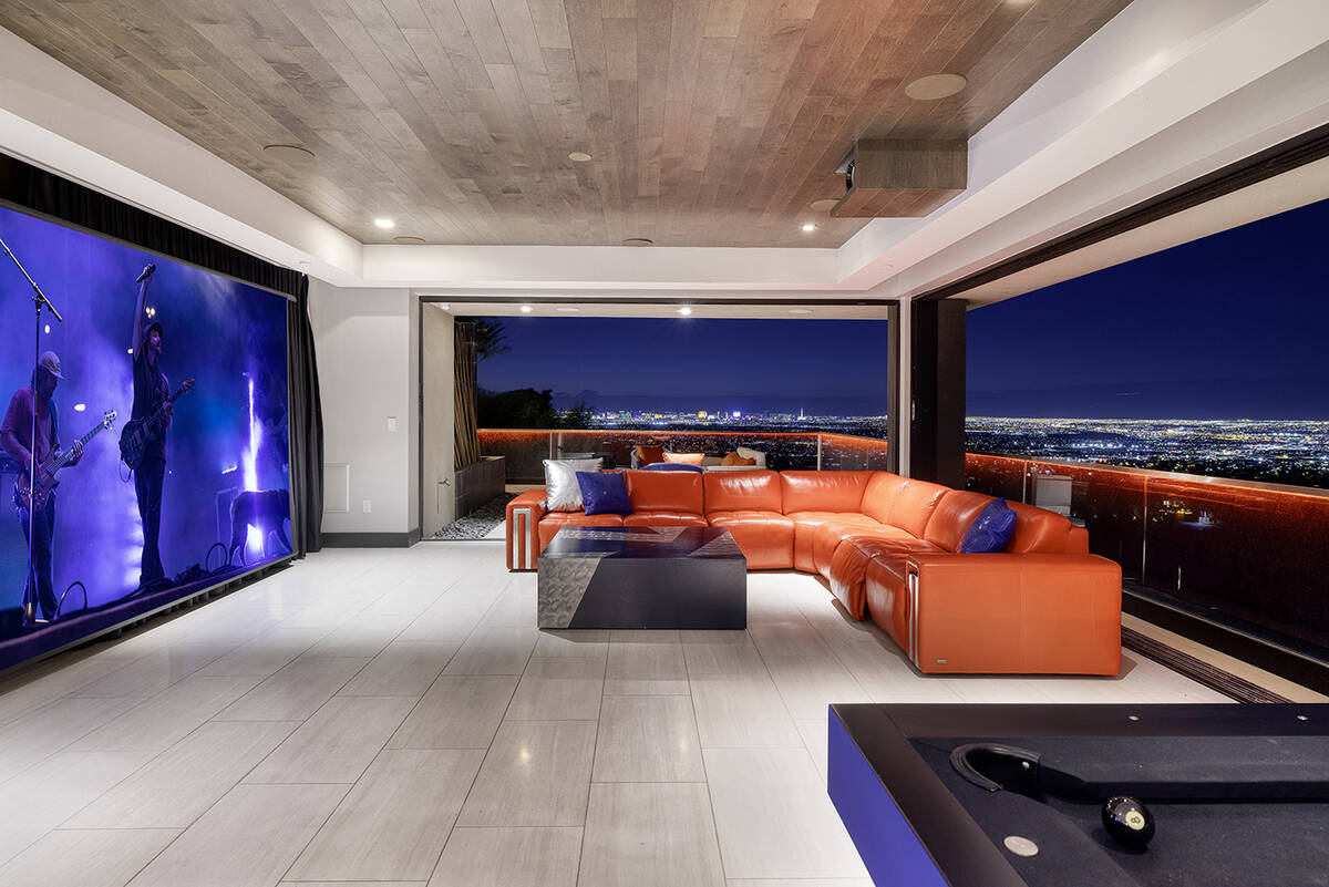 The home theater. (Las Vegas Sotheby’s International Realty)